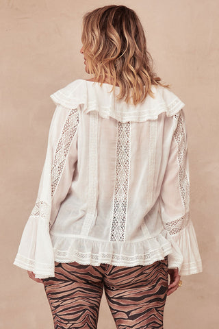 Fleur Lace Frill Blouse
