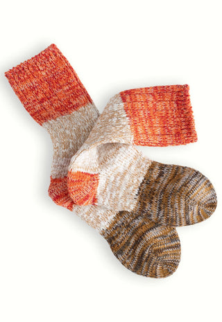 Thunders Love - Charlie Cotton Collection Socks - Brown and Red