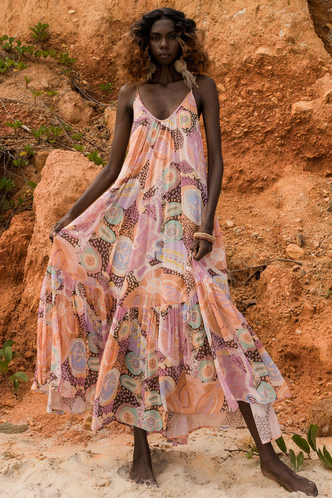 Maleisha Moo Strappy Maxi Dress – SPELL
